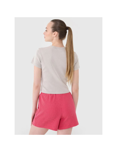 Spodenki casual z dzianiny waflowej damskie 4f 4frss25tshof699-54s