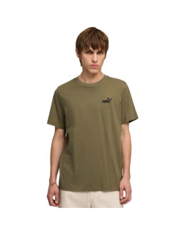 Koszulka męska puma ess small no.1 logo tee(s) oliwkowa 682535 81