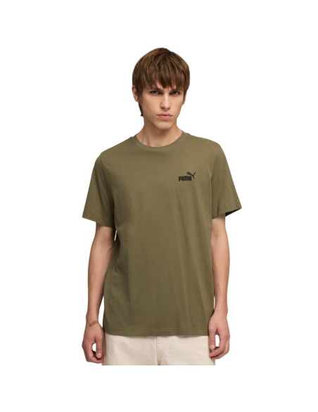 Koszulka męska puma ess small no.1 logo tee(s) oliwkowa 682535 81