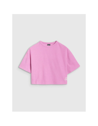 Damski t-shirt crop top 4f 4fwss25ttshf1977-54s