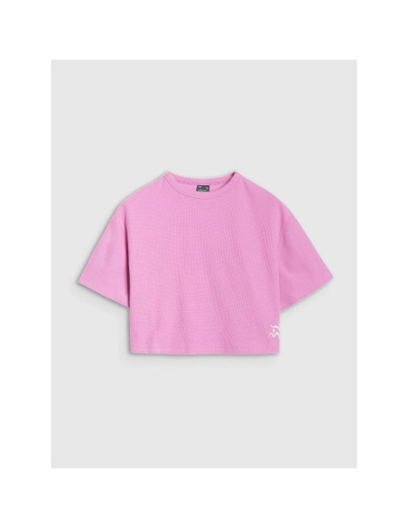 Damski t-shirt crop top 4f 4fwss25ttshf1977-54s