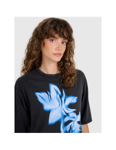 T-shirt oversize z nadrukiem damski  4f 4frss25ttshf2747-20s