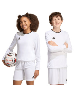 Koszulka dla dzieci adidas entrada 26 long sleeve jersey biała kf5874