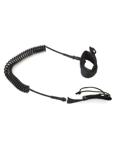 Linka zabezpieczająca do deski enero sup 9 czarna spiralna 275 cm - 1033211