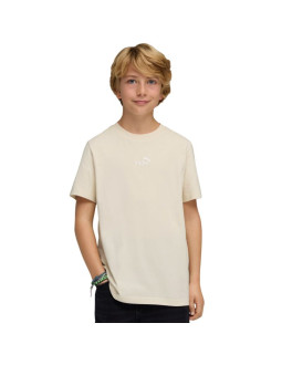 Koszulka dla dzieci puma ess small no.1 logo centered tee beżowa 692975 87