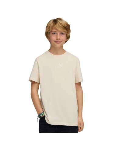 Koszulka dla dzieci puma ess small no.1 logo centered tee beżowa 692975 87