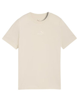 Koszulka dla dzieci puma ess small no.1 logo centered tee beżowa 692975 87 2