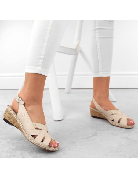 Skórzane komfortowe sandały rieker w rkr682