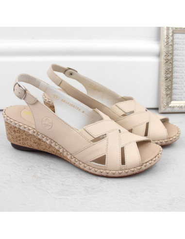 Skórzane komfortowe sandały rieker w rkr682