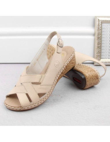 Skórzane komfortowe sandały rieker w rkr682