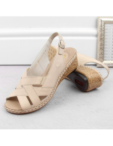 Skórzane komfortowe sandały rieker w rkr682