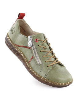 Półbuty damskie komfortowe zielone rieker n2401-54