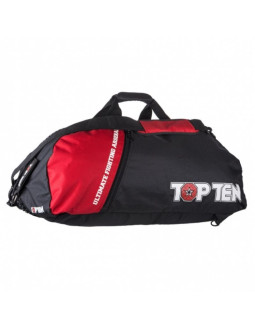Torba sportowa top ten z funkcją plecaka 70 x 35 cm tor-p2 mma czarno-czerwona