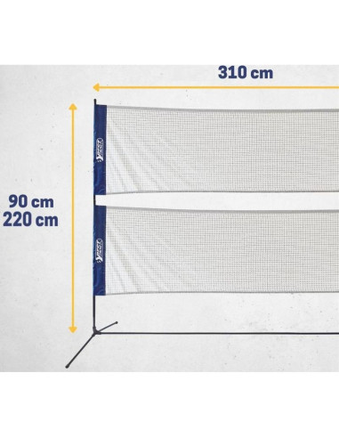 Zestaw regulowany do badmintona tenisa siatkówki 4w1 best sporting