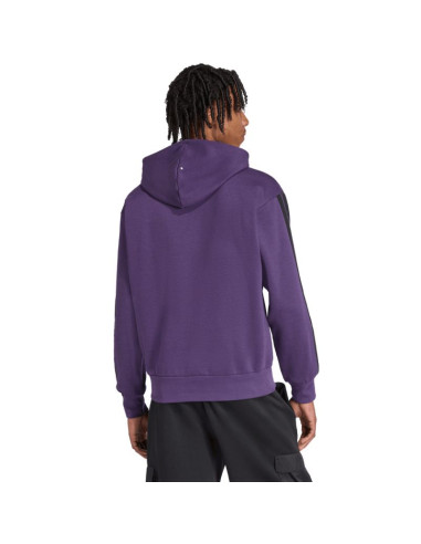 Bluza męska adidas essentials 3-stripes fleece fioletowa jx0740