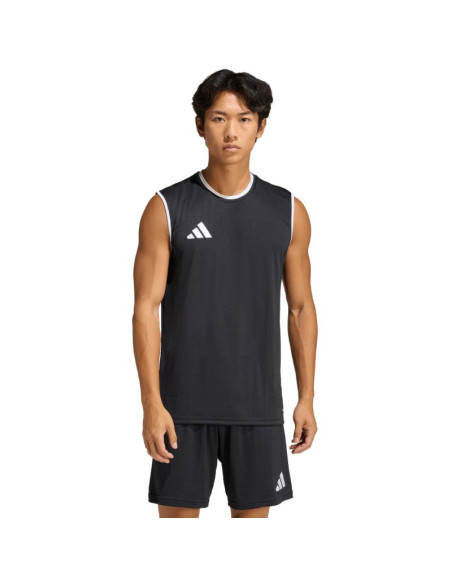 Koszulka męska adidas entrada 26 sleeveless jersey czarna kb3929