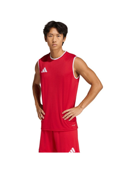 Koszulka męska adidas entrada 26 sleeveless jersey czerwona kb3932