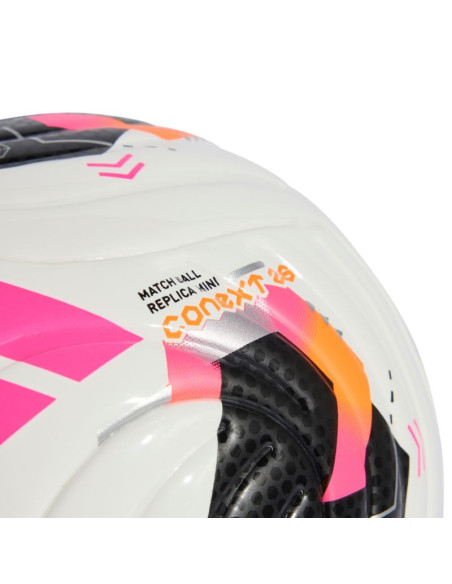 Piłka nożna adidas conext 26 mini biało-czarno-różowa ke5868