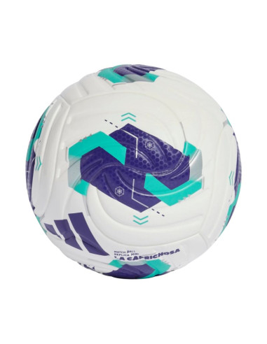 Piłka nożna adidas queens league mini biało-fioletowo-zielona ke8233