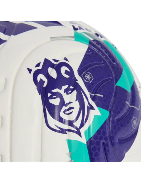 Piłka nożna adidas queens league mini biało-fioletowo-zielona ke8233