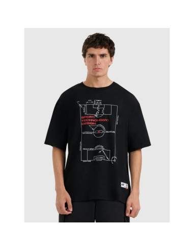 T-shirt oversize z nadrukiem męski 4f 4fraw25ttshm3257-20s