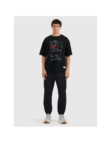 T-shirt oversize z nadrukiem męski 4f 4fraw25ttshm3257-20s