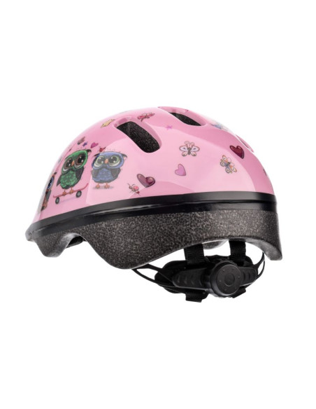Kask rowerowy meteor ks06 s 48-52 cm little owl różowy 24809