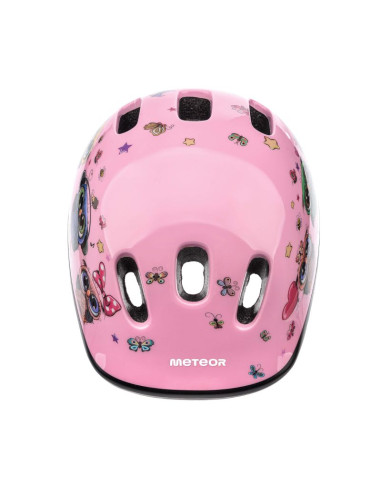 Kask rowerowy meteor ks06 s 48-52 cm little owl różowy 24809