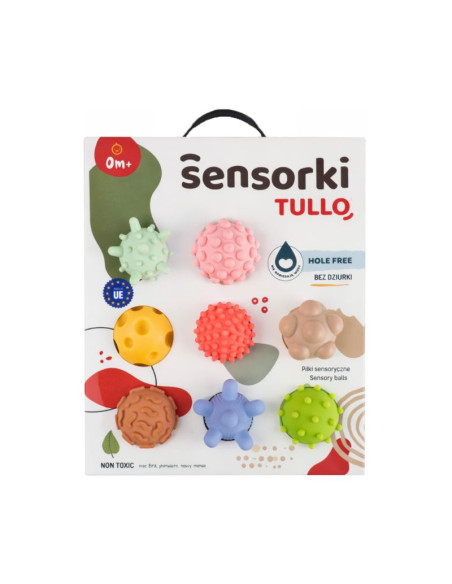 Piłki sensoryczne bez dziurki 8 szt. tullo pastelowe ref803