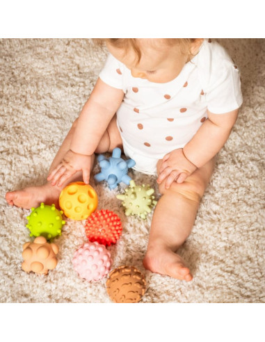 Piłki sensoryczne bez dziurki 8 szt. tullo pastelowe ref803