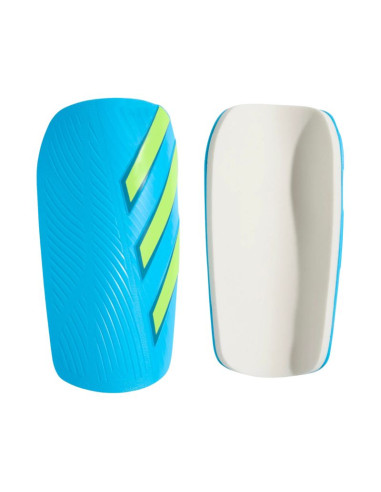 Ochraniacze piłkarskie adidas tiro eu club błękitno-limonkowe ka7842