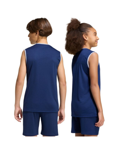 Koszulka dla dzieci adidas entrada 26 sleeveless jersey granatowa kb3936
