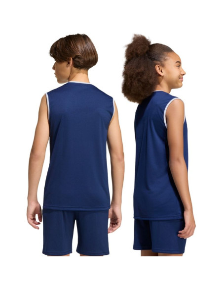 Koszulka dla dzieci adidas entrada 26 sleeveless jersey granatowa kb3936