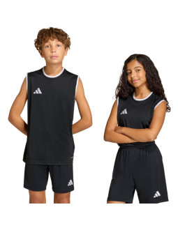 Koszulka dla dzieci adidas entrada 26 sleeveless jersey czarna kb3933