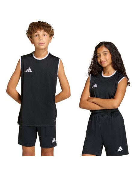 Koszulka dla dzieci adidas entrada 26 sleeveless jersey czarna kb3933