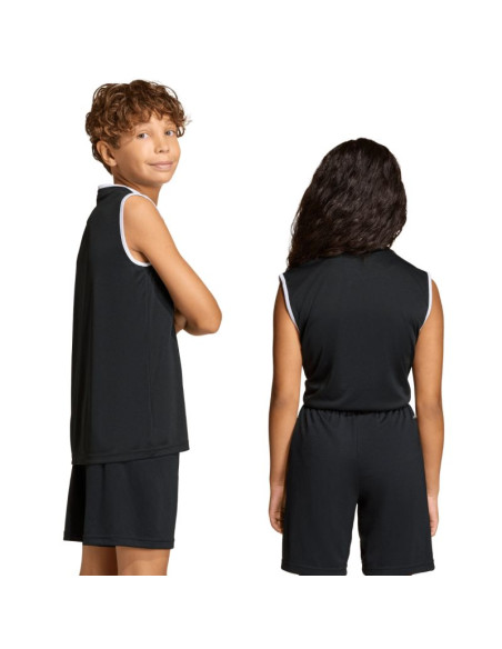 Koszulka dla dzieci adidas entrada 26 sleeveless jersey czarna kb3933