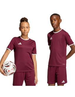 Koszulka dla dzieci adidas entrada 26 jersey bordowa jz2530