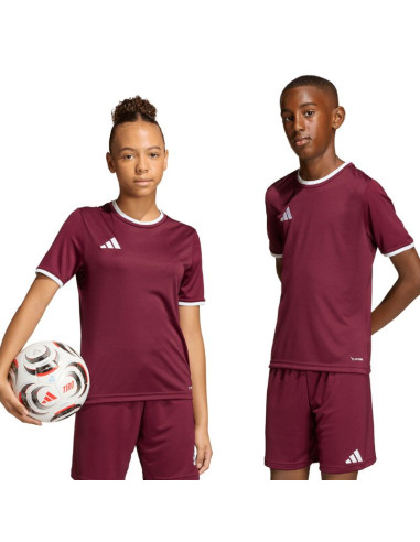 Koszulka dla dzieci adidas entrada 26 jersey bordowa jz2530