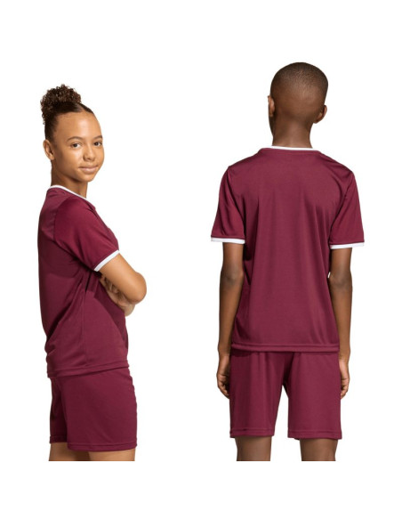 Koszulka dla dzieci adidas entrada 26 jersey bordowa jz2530