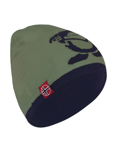 Czapka zimowa dziecięca trollkids kids troll beanie dzianinowa dziewczęca/chłopięca zielona (920-335)
