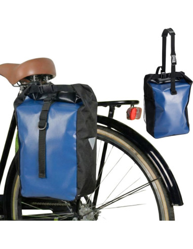 Sakwa torba rowerowa wodoszczelna tylnia na bagażnik niebieska 13,5l xqmax