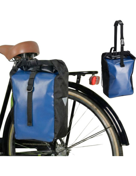 Sakwa torba rowerowa wodoszczelna tylnia na bagażnik niebieska 13,5l xqmax