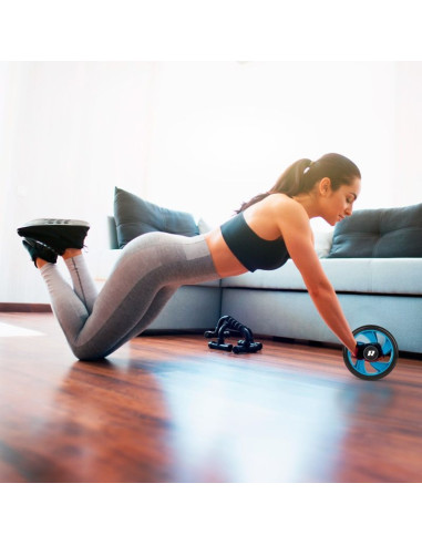 Rebel active kółko podwójne, roller do ćwiczeń mięśni brzucha ab wheel ab-2 rba-3061