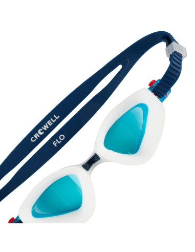 Okulary pływackie crowell gs20 flo biało-niebieskie