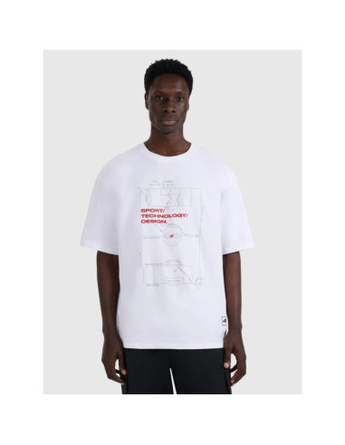 T-shirt oversize z nadrukiem męski 4f 4fraw25ttshm3257-10s