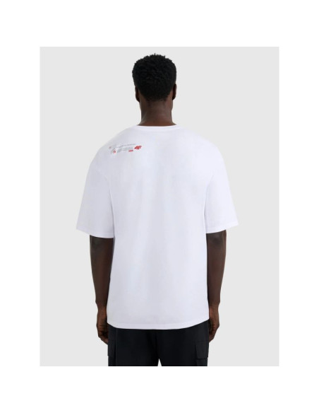 T-shirt oversize z nadrukiem męski 4f 4fraw25ttshm3257-10s