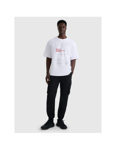 T-shirt oversize z nadrukiem męski 4f 4fraw25ttshm3257-10s