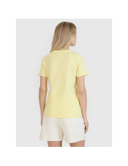 T-shirt regular z nadrukiem damski 4f 4frss25ttshf2786-73s 2