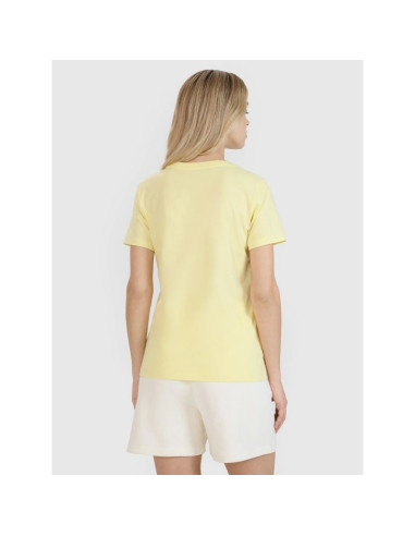 T-shirt regular z nadrukiem damski 4f 4frss25ttshf2786-73s