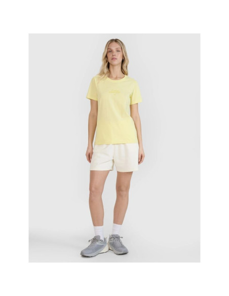 T-shirt regular z nadrukiem damski 4f 4frss25ttshf2786-73s